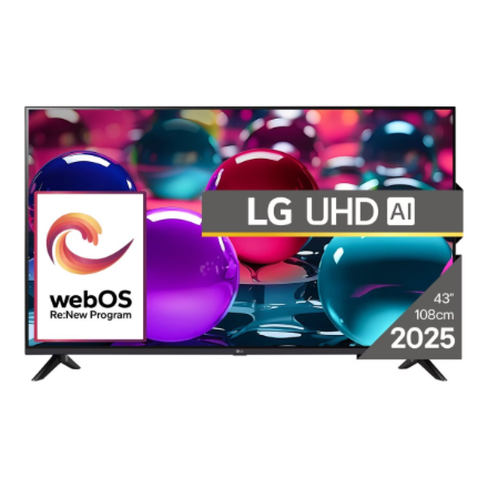 Televizorius  LG AI UA73 4K TV  43UA73003LA  43  Smart TV  webOS 25  UHD  Black