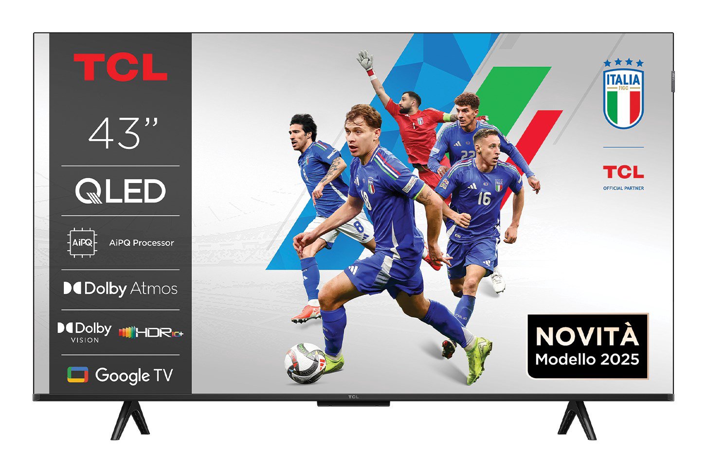 TCL P79K 43P79K televizorius 109,2 cm (43") 4K Ultra HD Smart TV Wi-Fi Metalinis 350 cd/m²