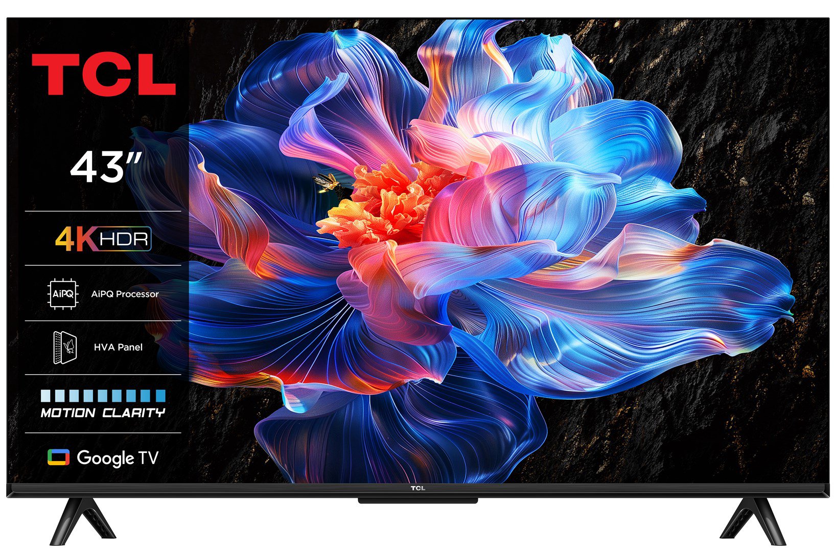 TCL 43P69K televizorius 109,2 cm (43") 4K Ultra HD Smart TV „Wi-Fi“ Juoda