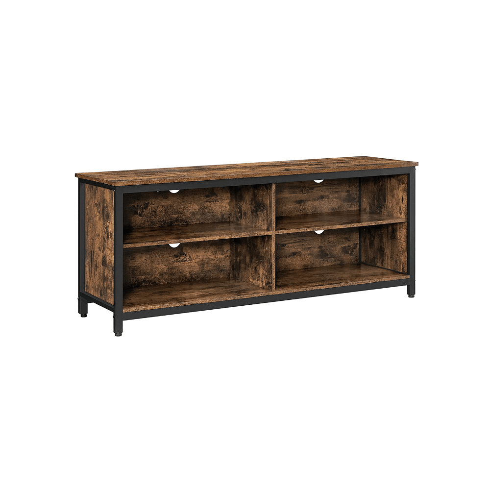 Industrinio stiliaus TV staliukas | 4 lentynos | 40 x 147 cm
