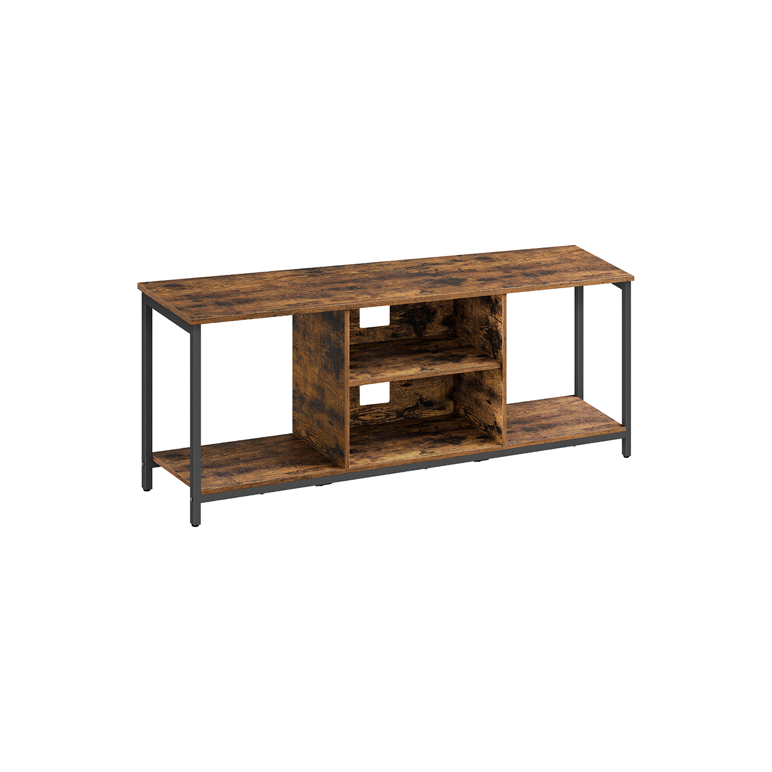 Rustic TV staliukas | Televizoriams iki 65 colių | 147 x 40 x 50 cm | Juoda, Ruda