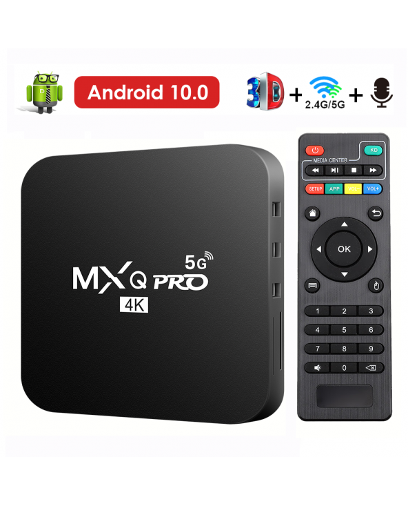 Naujas Smart TV Box MXQ-PRO 4K HD "Android" 10.0 Smart TV Box 2.4/5G Dual-WIFI 3D vaizdo Media Player Namų kino teatras TV Set