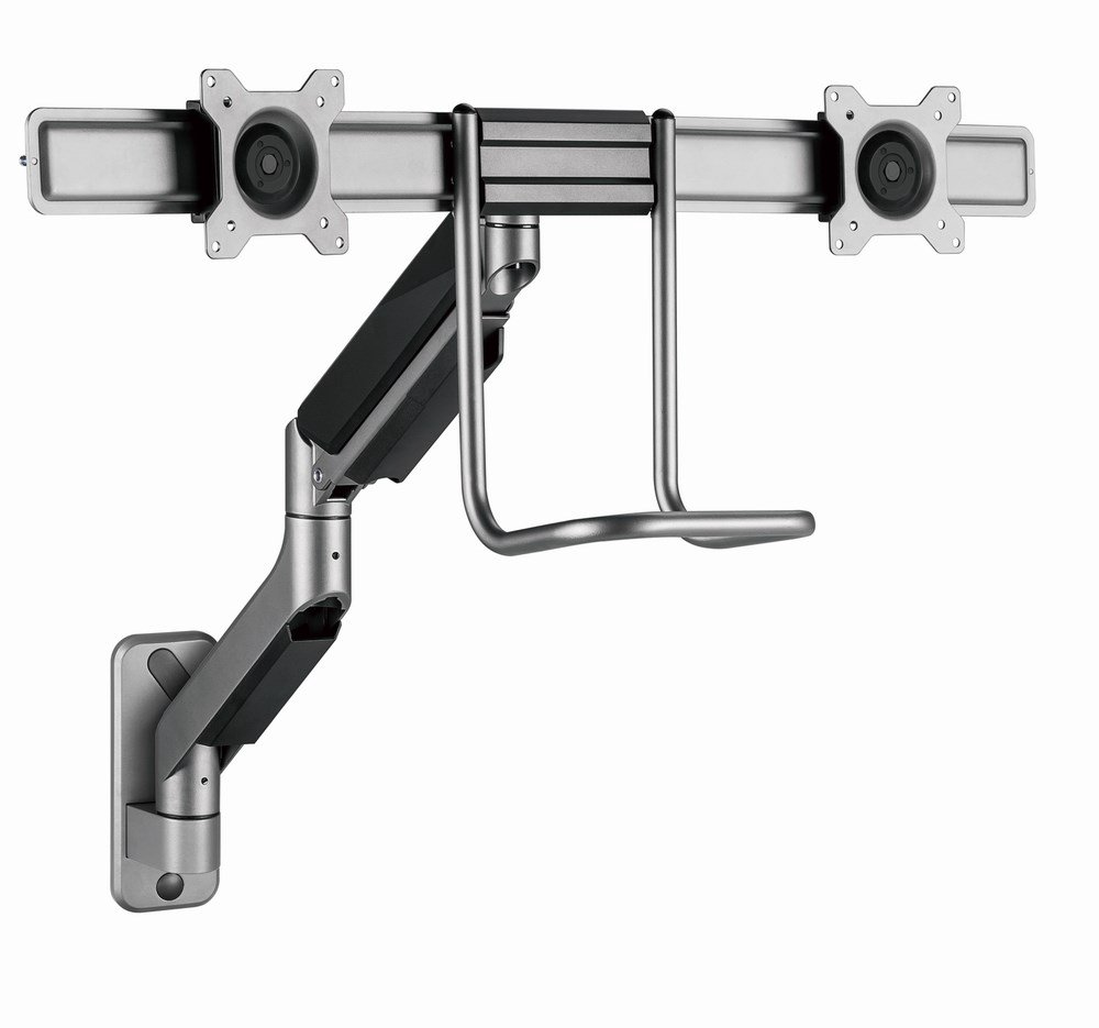 GEMBIRD Adjustable wall 2-display mount