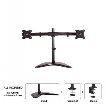 NEOMOUNTS FLAT SCREEN DESK MOUNT (10-27") DESK CLAMP/STAND/GROMMET