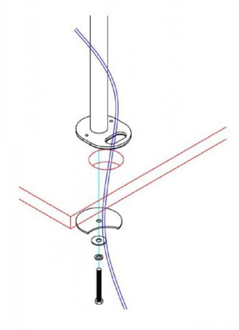 NEWSTAR GROMMET AND POLE (40 CM) FPMA-D960 & FPMA-D960D - BLACK