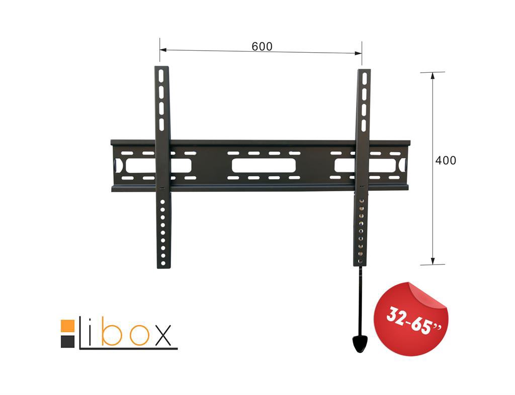 TV wallmount Libox PARYZ SLIM LB-300  32''-65'', VESA 600x400mm, 50 kg