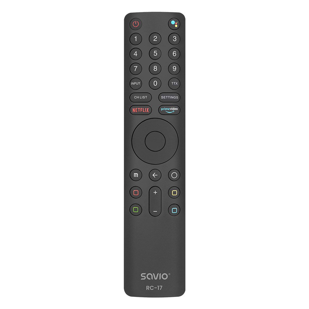 Savio SAVPILOTRC17 XIAOMI nuotolinio valdymo pultelis IR/Bluetooth TV Spaudžiamieji mygtukai