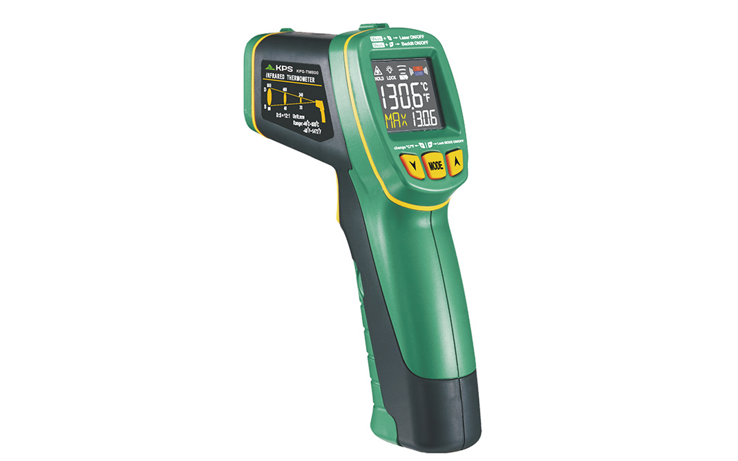IR Termometras, 0-400C, 12:01, K-Type -40-1080C, KPS