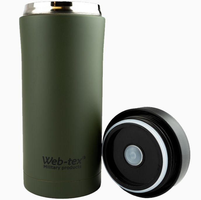 Web-tex termosinis puodukas 330ml žalias spalvos .