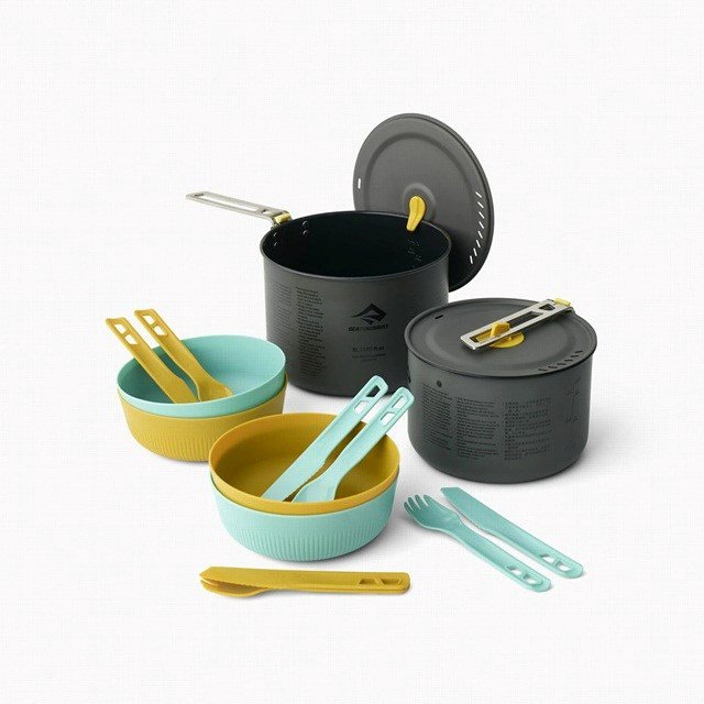 Sea to Summit Frontier UL Two Pot Cook Set 4P Sulankstomų indų rinkinys
