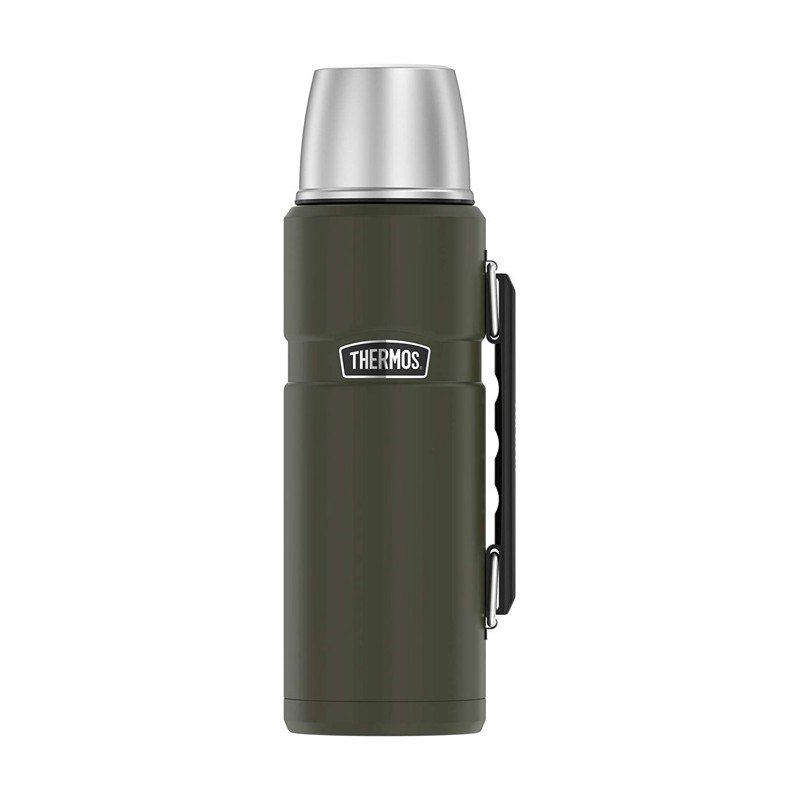 Termos su laikikliu gėrimams 470 ml THERMOS - kariškos žalios spalvos