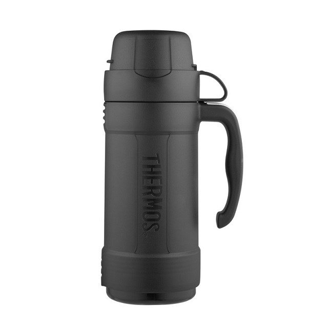 750 ml stiklinis termos su vienu puodeliu THERMOS - juodas