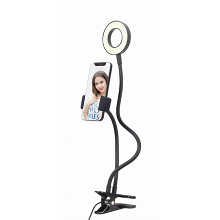 GEMBIRD LED-RING4-PH-01 Selfie žiedinė lemputė su telefono laikikliu