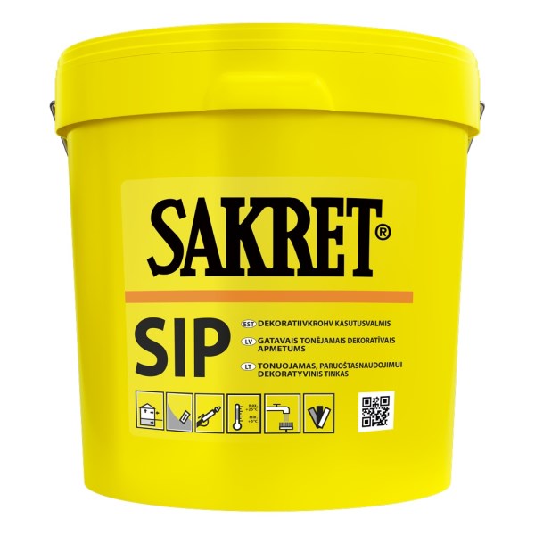 Silikoninis dekoratyvinis tinkas SAKRET SIP/B K20 25kg/P