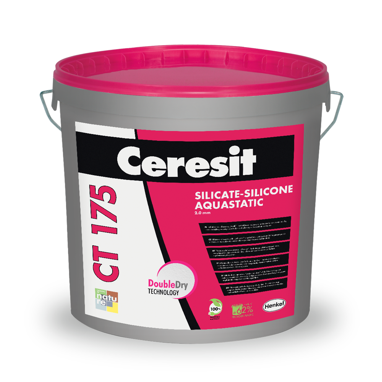 Tinkas Ceresit CT175, frakcija 2mm,  silikat.silikoninis, "lietutis", 25kg