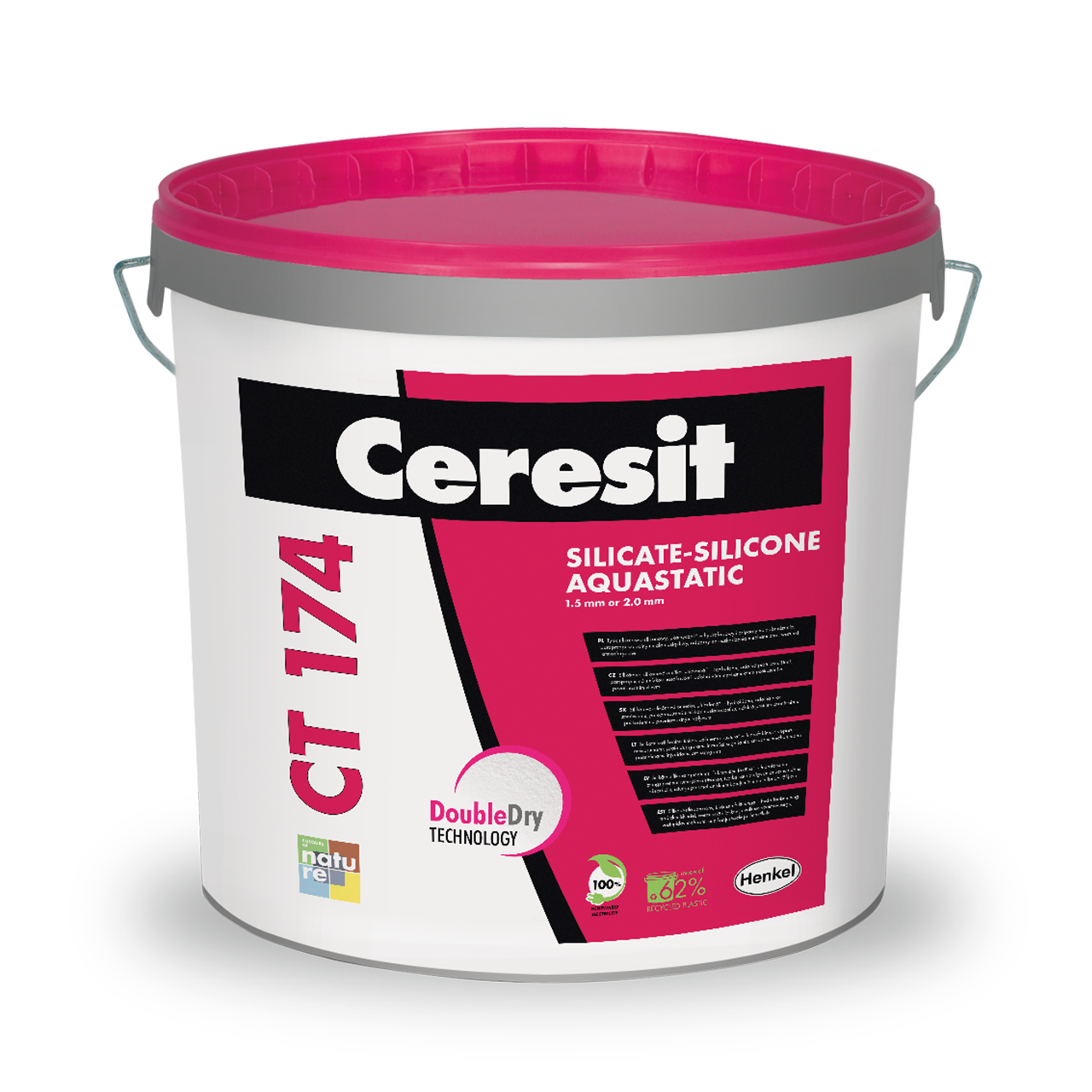 Tinkas Ceresit CT174, frakcija 1.5mm, silikat.silikoninis, "samanėlė". 25kg