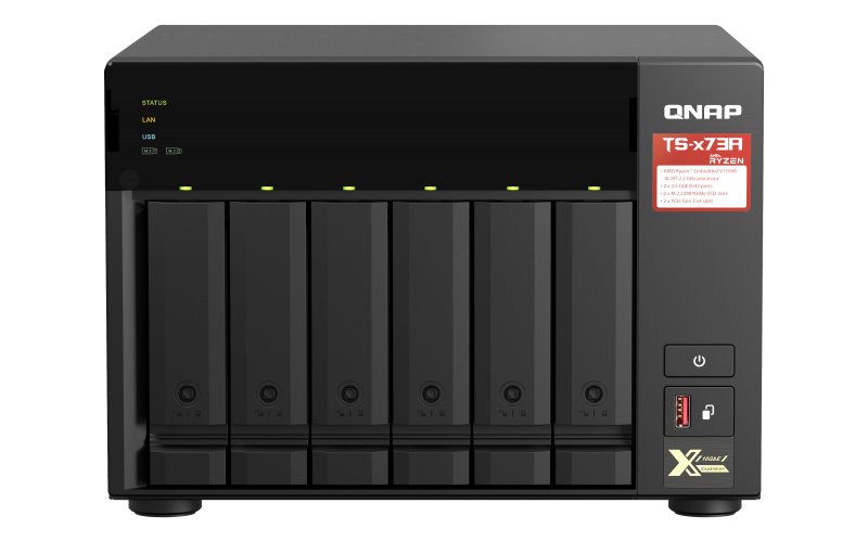 Tinklo duomenų saugykla (NAS) QNAP 6-Bay QTS and QuTS hero NAS TS-673A-8G Up to 6 HDD/SSD Hot-Swap