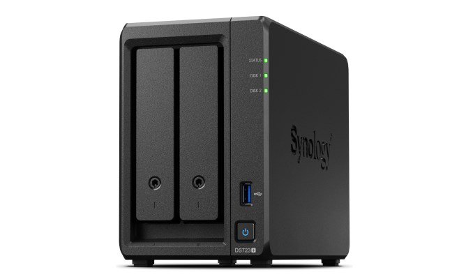 Tinklo duomenų saugykla (NAS) Synology DS723+ 2-bay/AMD Ryzen R1600/2-core 2.6 (base)/3.1 (turbo) GH