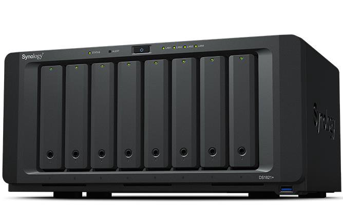 Tinklo duomenų saugykla (NAS) Synology  Tower NAS  DS1821+  Up to 8 HDD/SSD Hot-Swap  AMD Ryzen