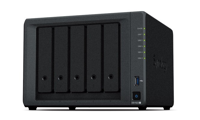 Synology DiskStation DS1522+NAS ir duomenų saugojimo serveris Tower Ethernet LAN jungtis Juoda R1600