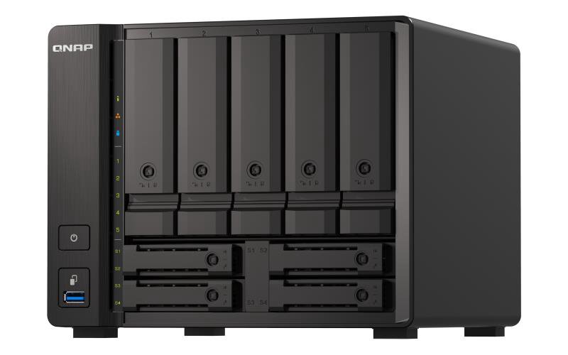 Tinklo duomenų saugykla (NAS) QNAP  9-Bay QuTS hero NAS  TS-H973AX-8G  Up to 9 HDD/SSD Hot-Swap