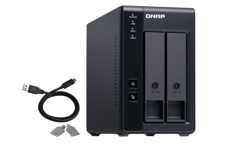 Tinklo duomenų saugykla (NAS) QNAP 2 Bay USB Type-C Direct Attached Storage with Hardware RAID  TR-