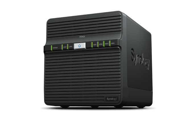 Synology | Tower NAS | DS423 | up to 4 HDD/SSD | Realtek | RTD1619B | Processor frequency 1.7 GHz | 2 GB | DDR4