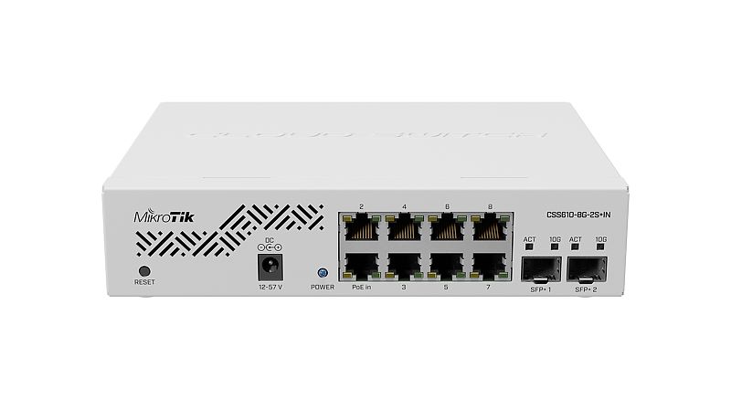 MikroTik | Cloud Router Switch | CSS610-8G-2S+IN | Web managed | Rackmountable | Gigabit Ethernet (copper) ports quantity 8 | SFP+ ports quantity 2