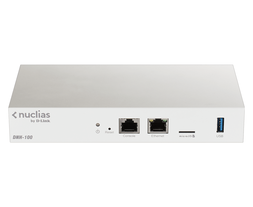 D-Link | Nuclias Connect Hub | DNH-100 | 802.11ac | Mesh Support No | 10/100/1000 Mbit/s | Ethernet LAN (RJ-45) ports 1 | No mobile broadband | MU-MiMO No | no PoE