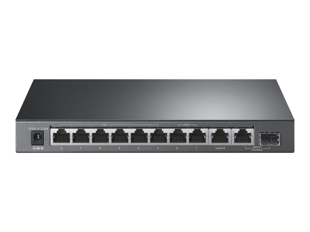 TP-LINK | 10-Port Gigabit Desktop Switch with 6-Port PoE+ and 2-Port PoE++ | TL-SG1210PP | Unmanaged | Desktop