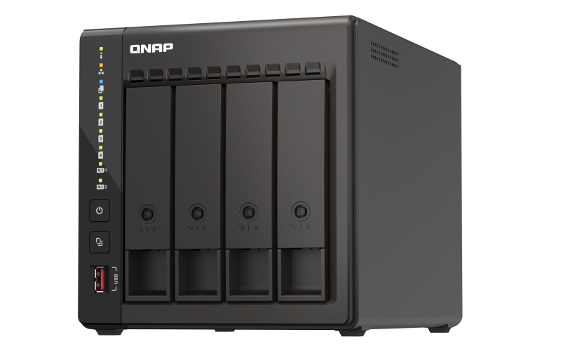 QNAP | 4-Bay desktop NAS | TS-453E-8G | Up to 4 HDD/SSD Hot-Swap | Intel Celeron | J6412 Quad-Core | Processor frequency 2.6 GHz | 8 GB