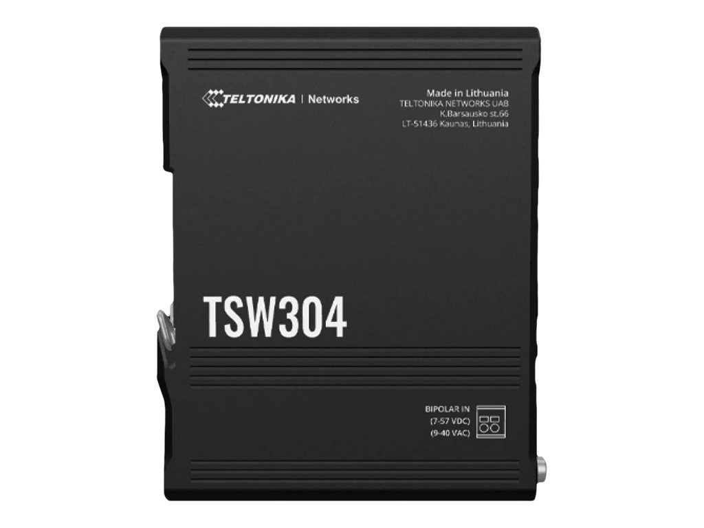 Teltonika DIN Rail Switch | TSW304 | Unmanaged | Wall-mountable