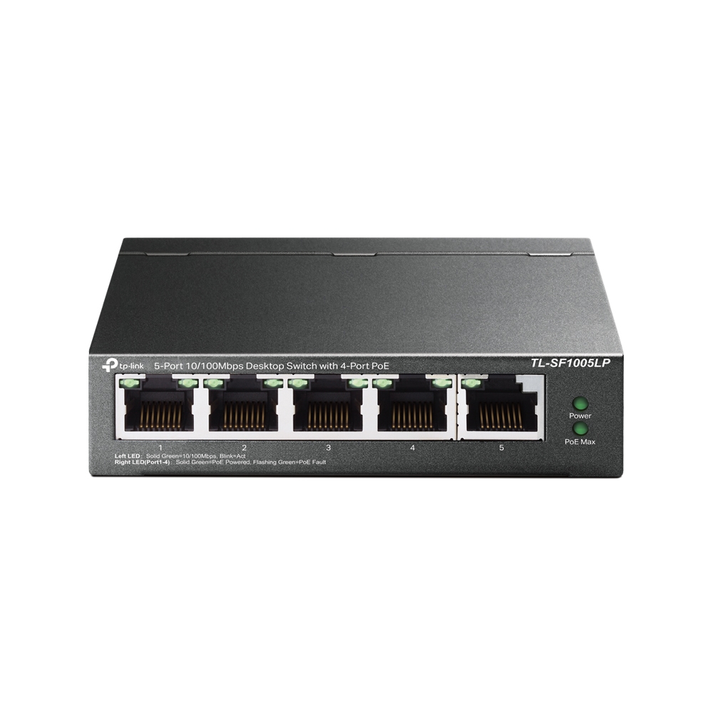 TP-LINK | Switch | TL-SF1005LP | Unmanaged | Desktop | 10/100 Mbps (RJ-45) ports quantity 5 | Power over Ethernet (PoE) ports quantity 4 | Power supply type External