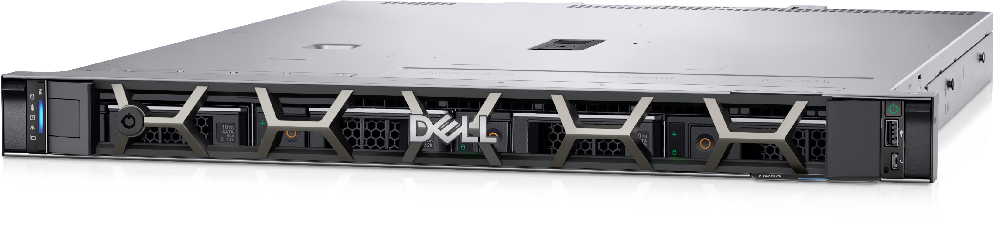 Dell Server PowerEdge R250 Xeon E-2314/No RAM/No HDD/4x3.5"(Hot-Plug)/PERC H355/iDrac9 Basic/1x700W PSU/No OS/3Y Basic NBD Warranty | Dell