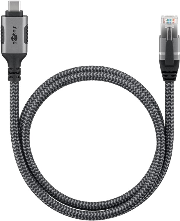 Goobay USB-A 3.1 to RJ45 Ethernet Cable, 1 m | 70696 | Black