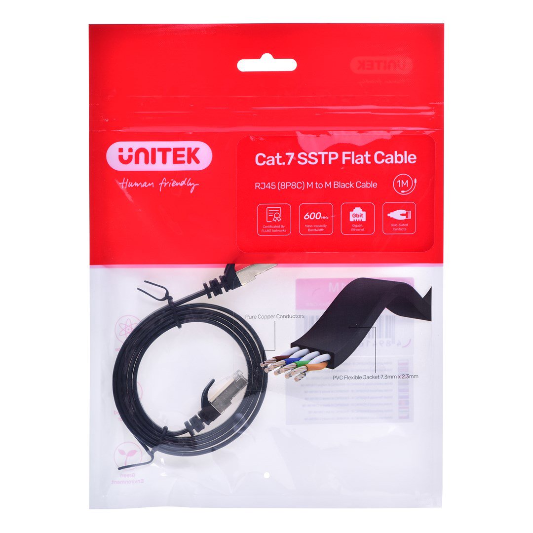 UNITEK Ethernet Cable FLAT CAT 7 UTP