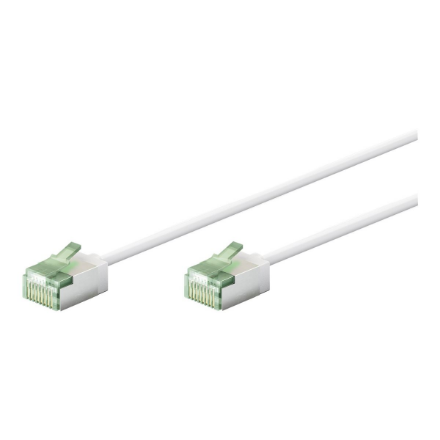 Tinklo kabeliai Goobay 74357 Ultra-Flexible CAT 8.1 Patch Cable, Slim, U/FTP, 0.15 m, White  Goobay