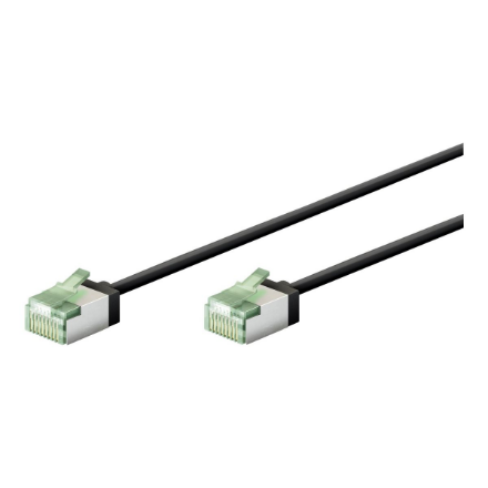 Tinklo kabeliai Goobay 74350 Ultra-Flexible CAT 8.1 Patch Cable, Slim, U/FTP, 0.15 m, Black  Goobay