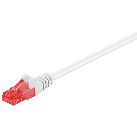 Tinklo kabeliai Goobay Patch Cable  68633 CAT 6 U/UTP  PVC  Cable length: 1 m  White