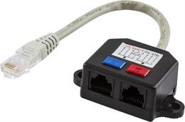 Tinklo kabelis DELTACO Y 1xRJ45 ha to 2xRJ45 ho, UTP Cat5 (679-U)