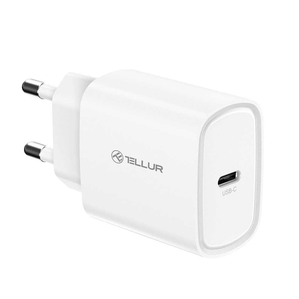 Mob.telefono tinklo įkroviklis Tellur 20W USB-C PD white