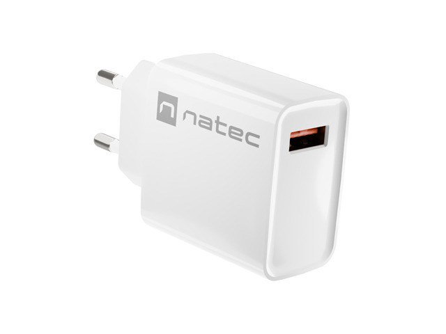 NATEC USB CHARGER RIBERA USB-A 18W WHITE