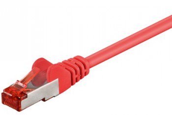 GB CAT6 NETWORK CABLE RED SHIELDED S/FTP (PIMF) 2M