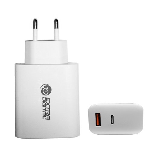 Kroviklis EXTRA DIGITAL GaN USB Type-C, USB Type-A: 65W, PPS