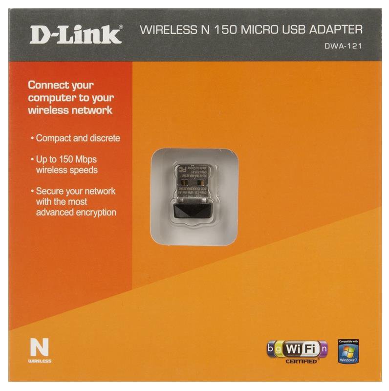 D-Link  N 150 Pico USB Adapter  DWA-121  Wireless