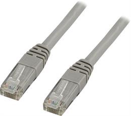 Kabelis DELTACO TP-615 UTP CAT6 patch,15m pilkas