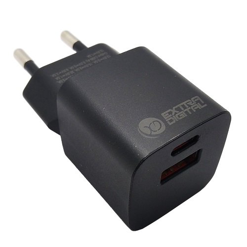 Kroviklis EXTRA DIGITAL GaN USB Type-C, USB Type-A: 30W, PPS