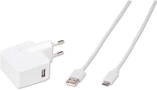 Adapteris Vivanco USB-C 3A 1,2m, white (60020)