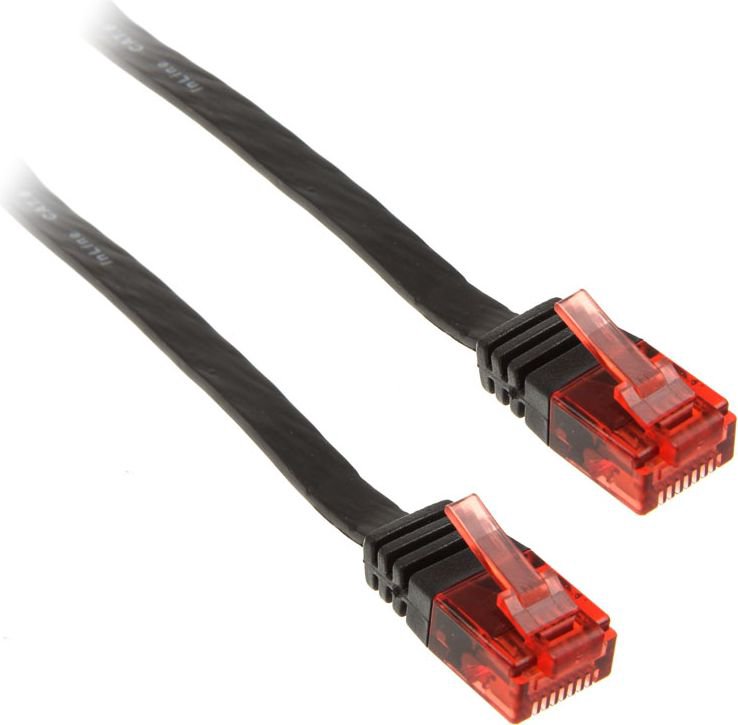 InLine 0.5m - U/UTP power cable - 1000 Mbit - Cat.6 - RJ45 - black (71655S)