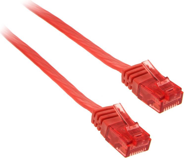 InLine 2m - U/UTP power cable - 1000 Mbit - Cat.6 - RJ45 - red (71602R)